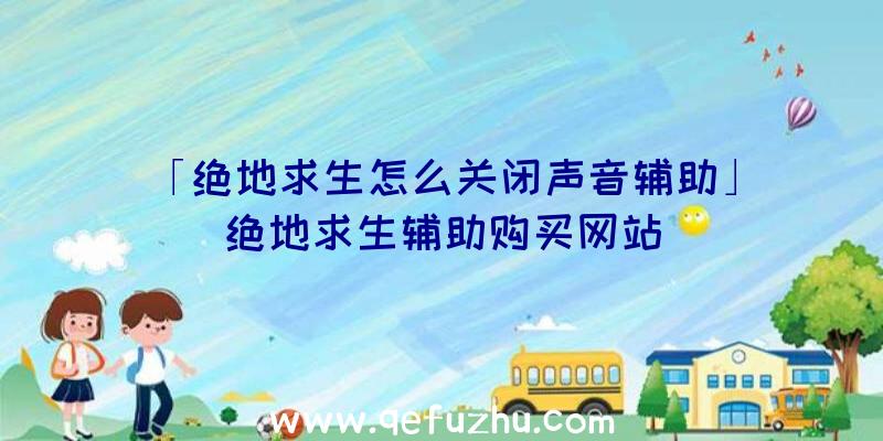 「绝地求生怎么关闭声音辅助」|绝地求生辅助购买网站